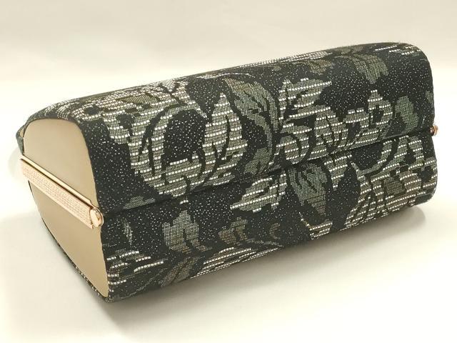 平和屋着物●和装小物　和装バッグ　ハンドバッグ　花柄　更紗　金糸　逸品　AABH6614ay