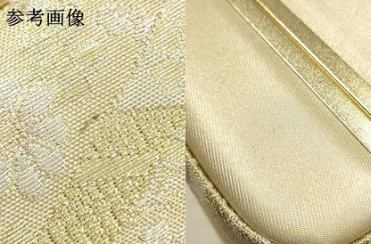 平和屋着物●和装小物　和装バッグ　ハンドバッグ　佐賀錦　花柄　金銀糸　逸品　AABH6617ay