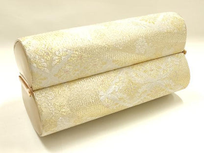平和屋着物●和装小物　和装バッグ　ハンドバッグ　佐賀錦　吉祥花文　金銀糸　逸品　AABH6619ay