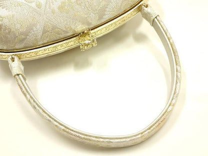 平和屋着物●和装小物　和装バッグ　ハンドバッグ　花七宝　金銀糸　逸品　AABH6620ay