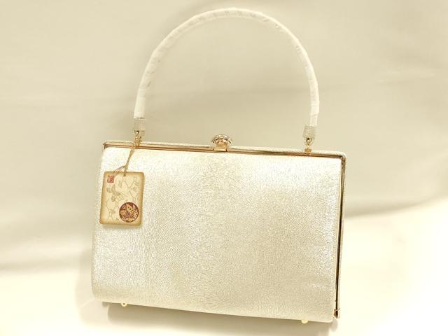 平和屋着物●和装小物　和装バッグ　神田胡蝶　ハンドバッグ　金銀糸箔　逸品　未使用　AABH6622ay