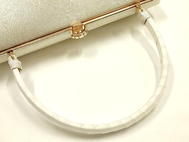 平和屋着物●和装小物　和装バッグ　神田胡蝶　ハンドバッグ　金銀糸箔　逸品　未使用　AABH6622ay