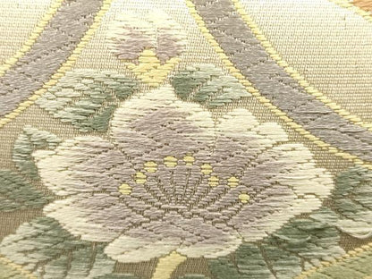 平和屋着物●和装小物　和装バッグ　ハンドバッグ　花七宝　銀糸　逸品　AABH6623ay
