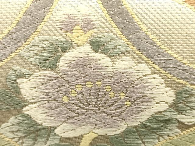 平和屋着物●和装小物　和装バッグ　ハンドバッグ　花七宝　銀糸　逸品　AABH6623ay