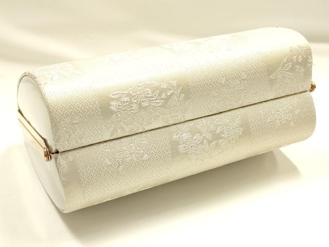 平和屋着物●和装小物　和装バッグ　ハンドバッグ　市松　花丸　金銀糸　逸品　AABH6624ay