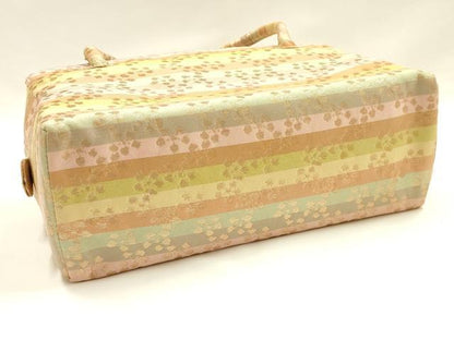 平和屋着物●和装小物　和装バッグ　ハンドバッグ　利休バッグ　梅鉢　金糸　逸品　AABH6627ay
