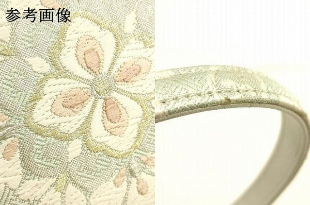 平和屋着物●和装小物　和装バッグ　ハンドバッグ　正倉院花文　金銀糸　逸品　AABH6631ay