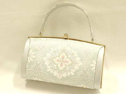 平和屋着物●和装小物　和装バッグ　ハンドバッグ　正倉院花文　金銀糸　逸品　AABH6631ay