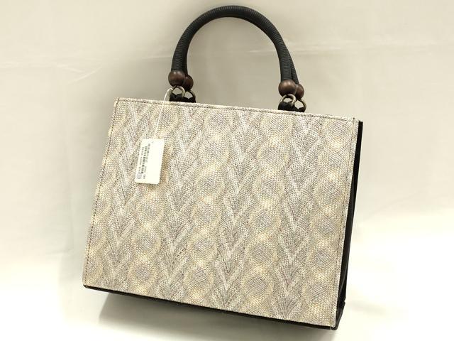 平和屋着物●和装小物　和装バッグ　ハンドバッグ　組織　木玉　金糸　逸品　未使用　AABH6635ay