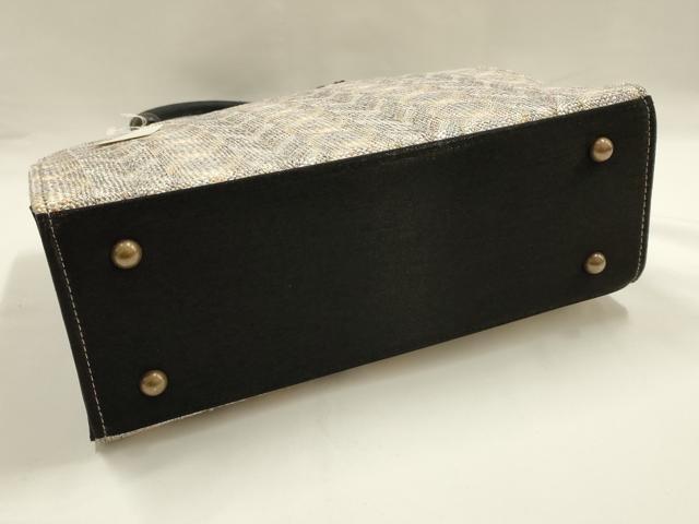 平和屋着物●和装小物　和装バッグ　ハンドバッグ　組織　木玉　金糸　逸品　未使用　AABH6635ay