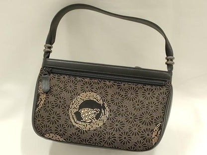平和屋着物●和装小物　和装バッグ　甲州印傳　印傳屋　ハンドバッグ　菊文　鶴亀　松竹梅　逸品　AABH6637ay