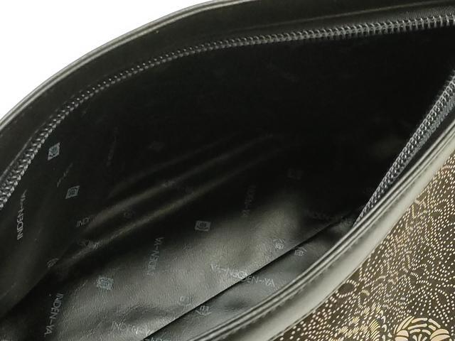 平和屋着物●和装小物　和装バッグ　甲州印傳　印傳屋　ハンドバッグ　菊文　鶴亀　松竹梅　逸品　AABH6637ay