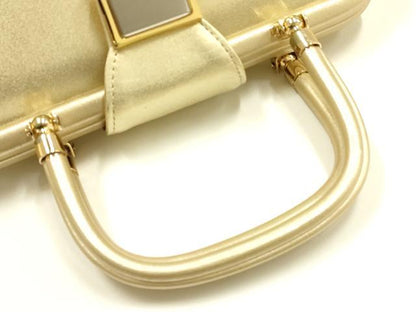 平和屋着物●和装小物　和装バッグ　ハンドバッグ　花柄　更紗　金銀彩　逸品　AABH6643ay