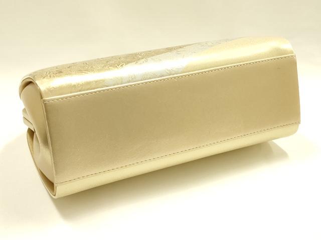 平和屋着物●和装小物　和装バッグ　ハンドバッグ　花柄　更紗　金銀彩　逸品　AABH6643ay