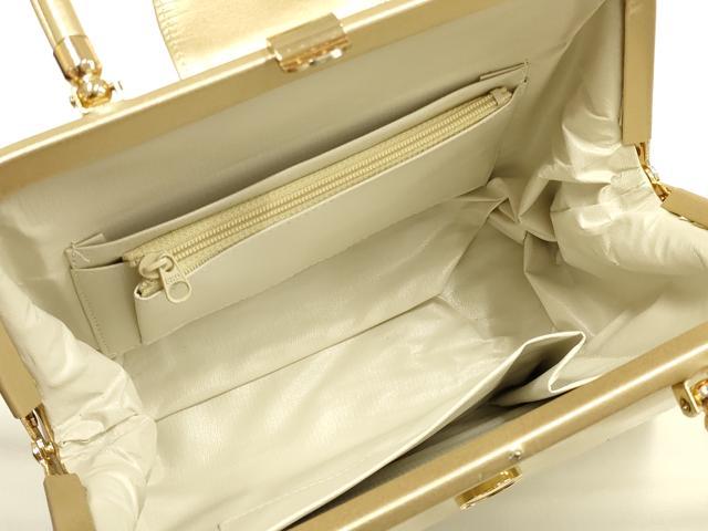 平和屋着物●和装小物　和装バッグ　ハンドバッグ　花柄　更紗　金銀彩　逸品　AABH6643ay