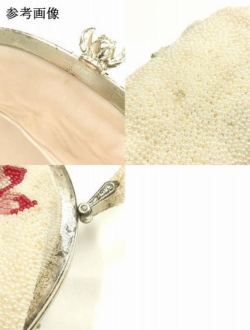 平和屋着物●和装小物　和装バッグ　ハンドバッグ　ビーズバッグ　花柄　逸品　AABH6655ｑ