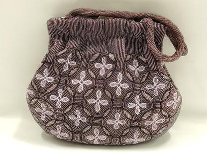 平和屋着物●和装小物　和装バッグ　ハンドバッグ　ビーズバッグ　花七宝　逸品　AABH6656ay