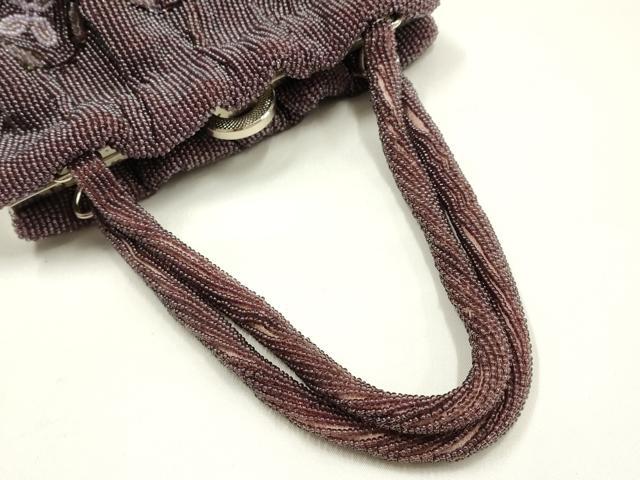 平和屋着物●和装小物　和装バッグ　ハンドバッグ　ビーズバッグ　花七宝　逸品　AABH6656ay