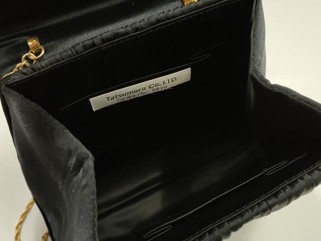 平和屋着物●極上  龍村美術織物　和装小物　和装バッグ　ハンドバッグ　チェーンバッグ　蔦草花文　金銀糸　逸品　AABH6658ay