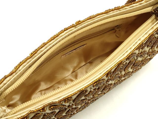 平和屋着物▼和装小物 和装バッグ CheCheNewYork ハンドバッグ ビーズバッグ 花七宝 逸品 AABH6671ay