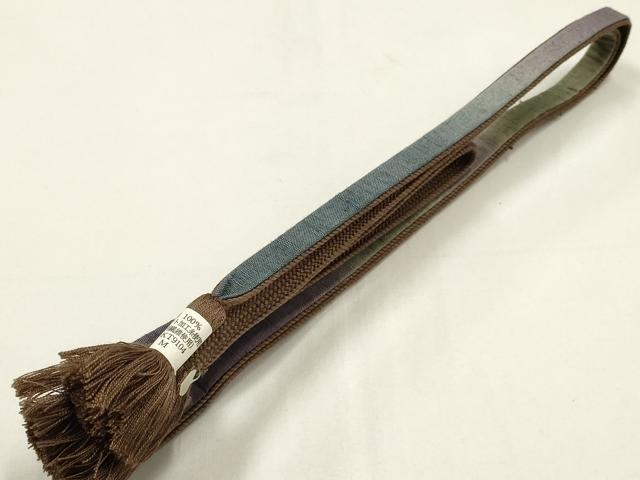 平和屋着物●和装小物　帯締め・帯揚げセット　暈し染め　紬地　逸品　未使用　AABH6685ay