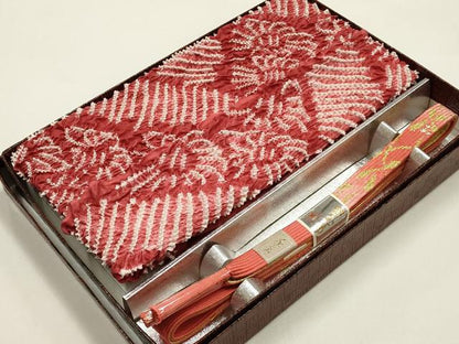 平和屋着物●和装小物　帯締め・帯揚げセット　高麗組 綾出し　絞り　暈し　金銀糸　逸品　未使用　AABH6686ay