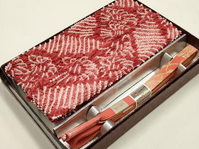 平和屋着物●和装小物　帯締め・帯揚げセット　高麗組 綾出し　絞り　暈し　金銀糸　逸品　未使用　AABH6686ay