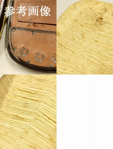 平和屋着物●男性　和装小物　雪駄　畳表　本革底　逸品　AABH6697ay