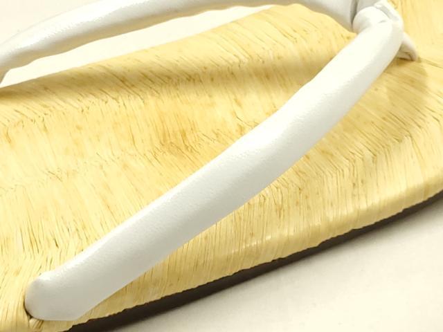 平和屋着物●男性　和装小物　雪駄　畳表　本革底　逸品　AABH6697ay