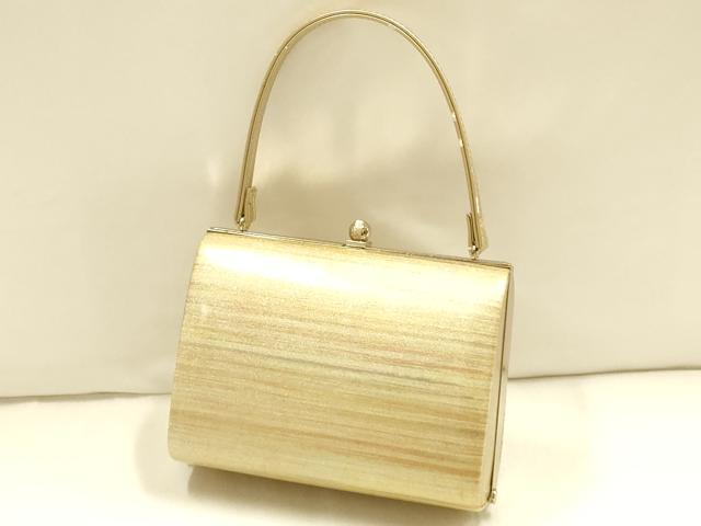 平和屋着物▼和装小物 和装バッグ ハンドバッグ 花柄 金彩 逸品 AABH6719ay
