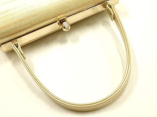 平和屋着物▼和装小物 和装バッグ ハンドバッグ 花柄 金彩 逸品 AABH6719ay