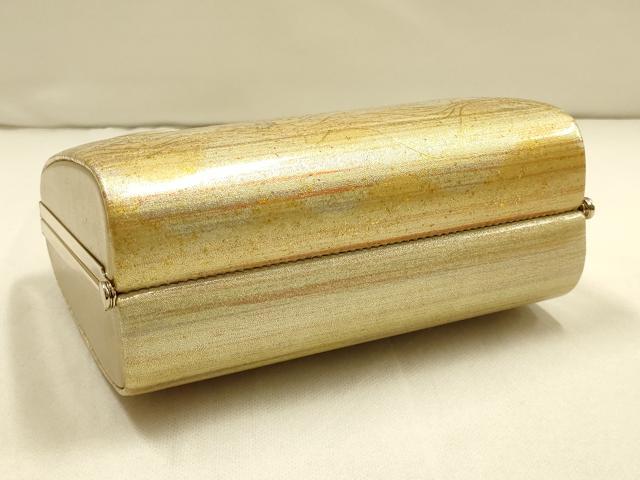 平和屋着物▼和装小物 和装バッグ ハンドバッグ 花柄 金彩 逸品 AABH6719ay