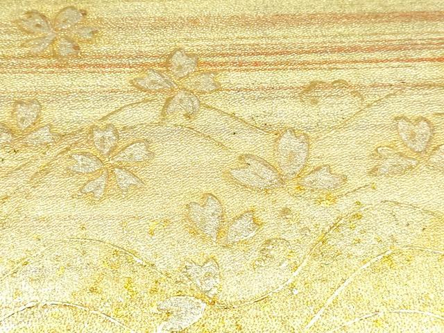 平和屋着物▼和装小物 和装バッグ ハンドバッグ 花柄 金彩 逸品 AABH6719ay