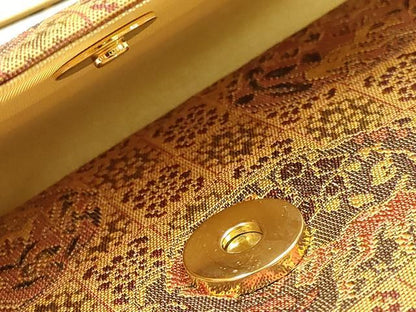 平和屋着物▼和装小物 和装バッグ ハンドバッグ 鳥獣花文 マグネット式 逸品 AABH6722ay