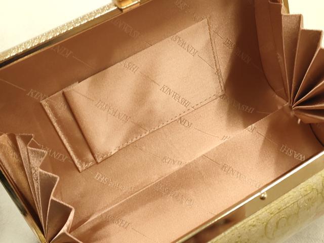 平和屋着物▼和装小物　和装バッグ　金鷲本舗 東京謹製 キンワシ印　ハンドバッグ　花柄　逸品　AABH6723ay