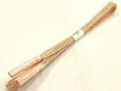 平和屋着物＊夏物 和装小物 帯締め・帯揚げセット 丸文 レース組 平組 正絹 逸品 未使用 AABH6733ay