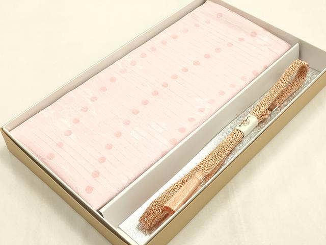 平和屋着物＊夏物 和装小物 帯締め・帯揚げセット 丸文 レース組 平組 正絹 逸品 未使用 AABH6733ay