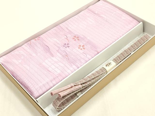 平和屋着物＊夏物 和装小物 帯締め・帯揚げセット 芝花文 レース組 平組 逸品 未使用 AABH67365ay