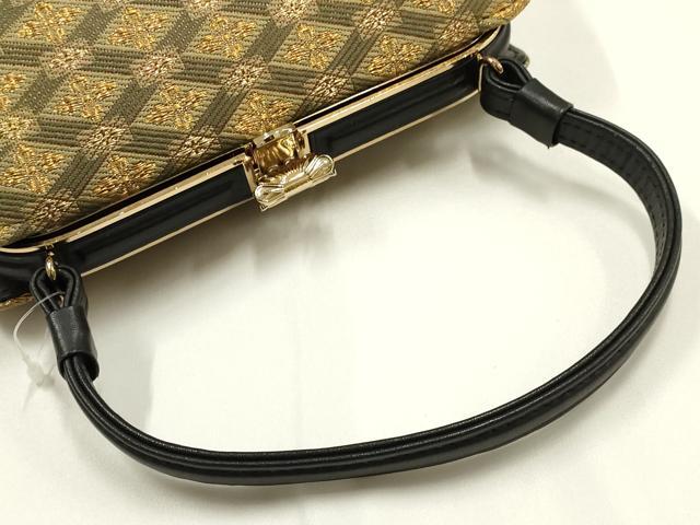 平和屋着物●和装小物　和装バッグ　ハンドバッグ　天井花文　暈し染め　金糸　逸品　AABH6740ay