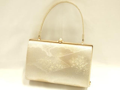 平和屋着物●和装小物　和装バッグ　ハンドバッグ　金糸　逸品　AABH6743ay