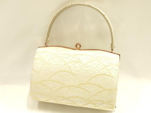 平和屋着物●和装小物　和装バッグ　ハンドバッグ　芝　金糸　逸品　AABH6744ay