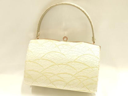 平和屋着物●和装小物　和装バッグ　ハンドバッグ　芝　金糸　逸品　AABH6744ay