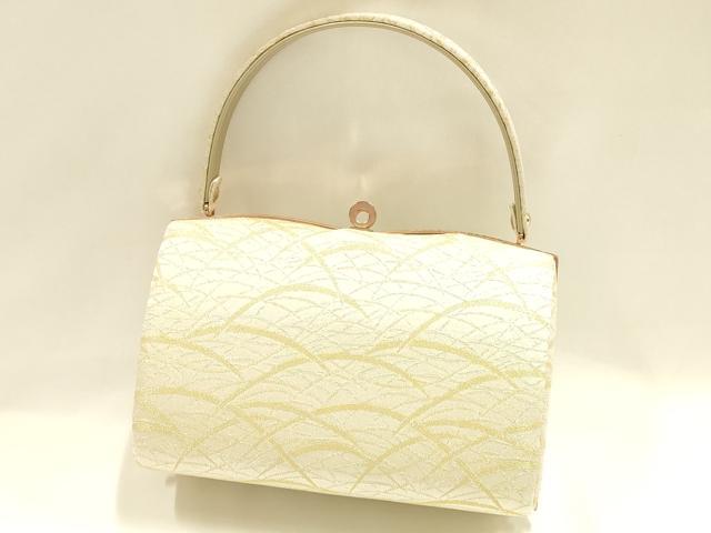 平和屋着物●和装小物　和装バッグ　ハンドバッグ　芝　金糸　逸品　AABH6744ay