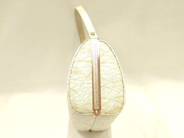 平和屋着物●和装小物　和装バッグ　ハンドバッグ　芝　金糸　逸品　AABH6744ay