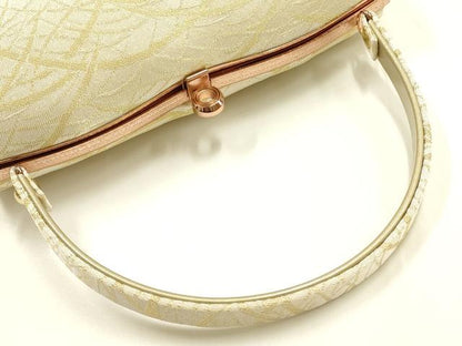 平和屋着物●和装小物　和装バッグ　ハンドバッグ　芝　金糸　逸品　AABH6744ay