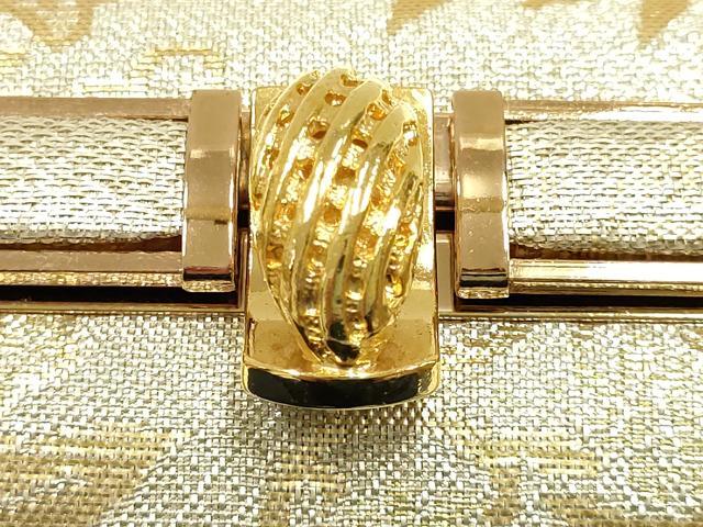 平和屋着物●和装小物　和装バッグ　ハンドバッグ　草花文　金銀糸　帯地使用　逸品　AABH6745ay