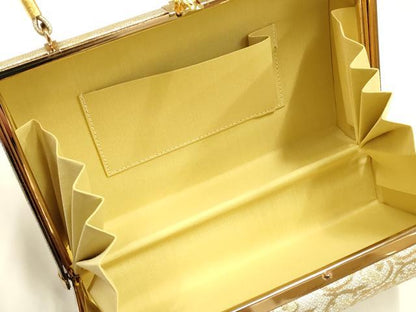 平和屋着物●和装小物　和装バッグ　ハンドバッグ　草花文　金銀糸　帯地使用　逸品　AABH6745ay