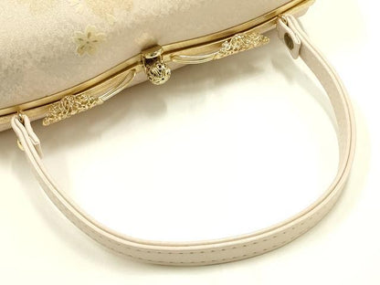 平和屋着物●和装小物　和装バッグ　金鷲本舗 東京謹製 キンワシ印　ハンドバッグ　花柄　金糸　金彩　暈し　逸品　AABH6749ay