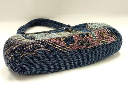 平和屋着物●和装小物　和装バッグ　ハンドバッグ　ビーズバッグ　舞蝶文　逸品　AABH6758ay