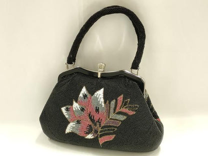 平和屋着物●和装小物　和装バッグ　ハンドバッグ　ビーズバッグ　更紗花文　逸品　AABH6759ay